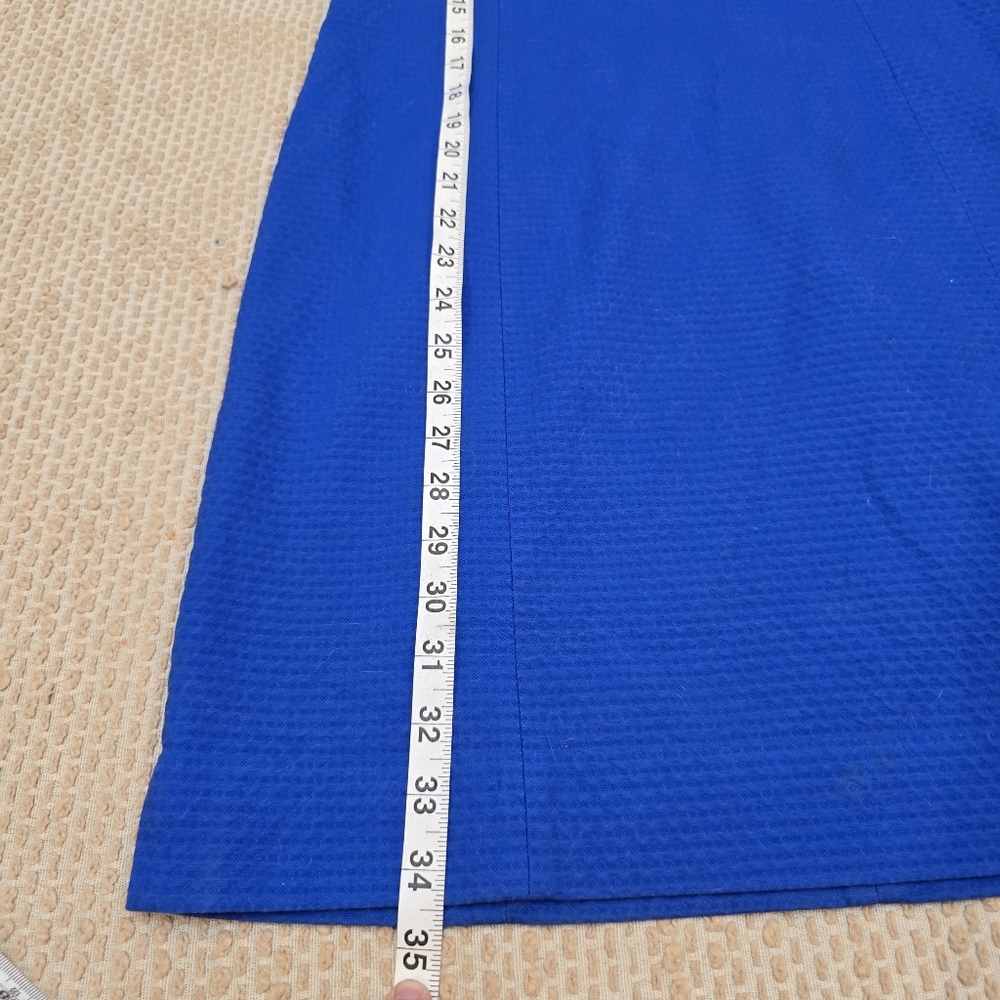 Lilly Pulitzer Womens Size 6 Royal Blue Gabby Shift Dress Embellished Neckline - Picture 7 of 13